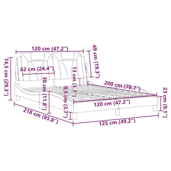 Bettgestell Viana Braun 120x200 cm