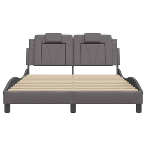 vidaXL Cadre de lit « Viana » sans matelas gris 120x200 cm similicuir
