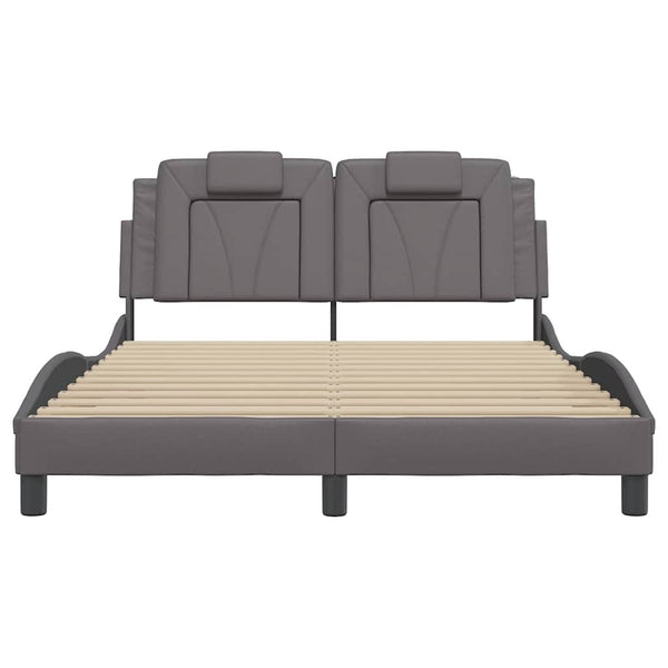 vidaXL Cadre de lit « Viana » sans matelas gris 120x200 cm similicuir