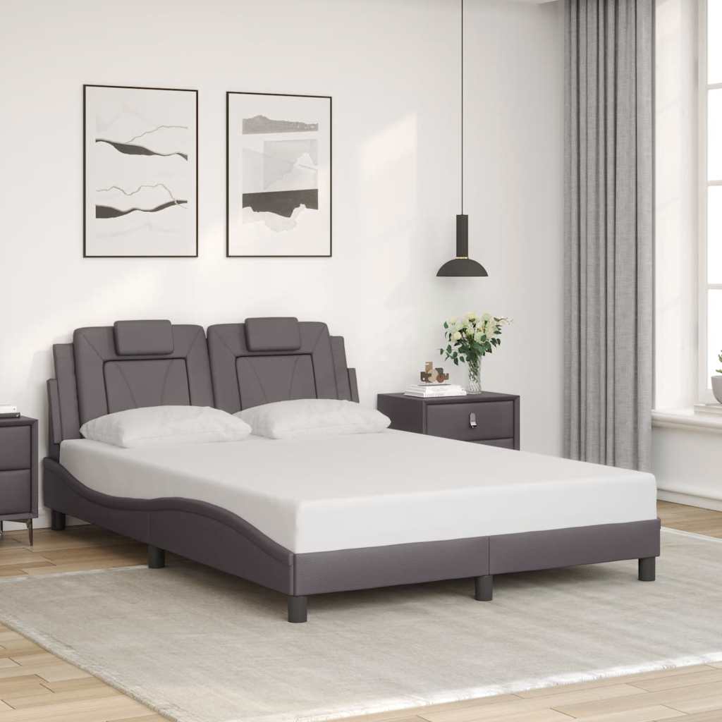 vidaXL Cadre de lit « Viana » sans matelas gris 120x200 cm similicuir