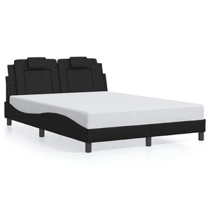 Bettgestell Viana 140x190 cm Kunstleder Schwarz