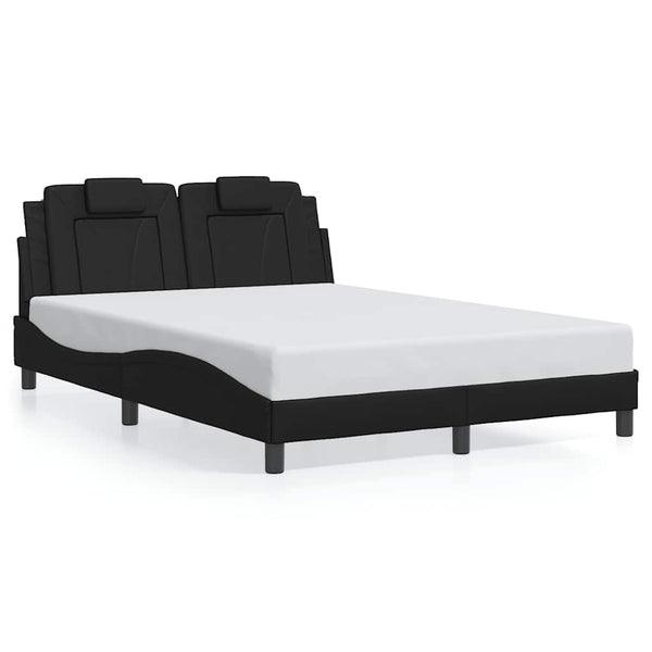 Bettgestell Viana 140x190 cm Kunstleder Schwarz