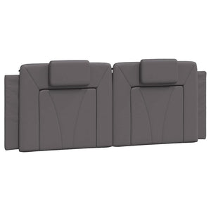 vidaXL Cadre de lit "Viana" sans matelas gris 140x190 cm en cuir synthétique