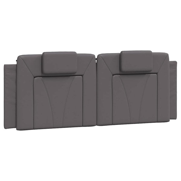 vidaXL Cadre de lit "Viana" sans matelas gris 140x190 cm en cuir synthétique