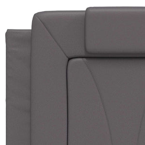 vidaXL Cadre de lit "Viana" sans matelas gris 140x190 cm en cuir synthétique