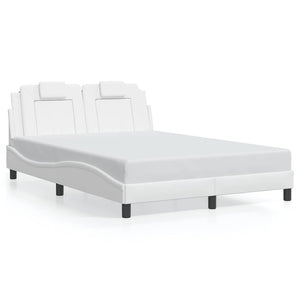 vidaXL Cadre de lit « Viana » sans matelas Blanc 140x200 cm similicuir