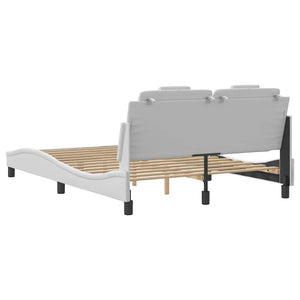 vidaXL Cadre de lit « Viana » sans matelas Blanc 140x200 cm similicuir