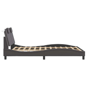 vidaXL Cadre de lit « Viana » sans matelas gris 140x200 cm similicuir