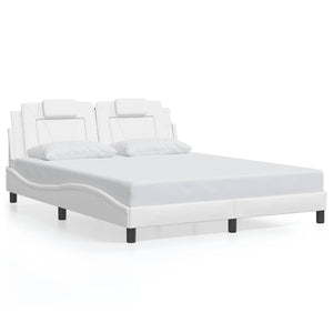 vidaXL Cadre de lit "Viana" sans matelas Blanc 160x200 cm Similicuir