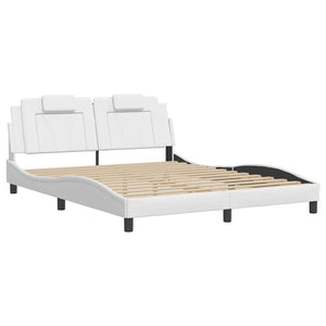 vidaXL Cadre de lit "Viana" sans matelas Blanc 160x200 cm Similicuir
