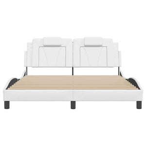 vidaXL Cadre de lit "Viana" sans matelas Blanc 160x200 cm Similicuir