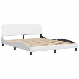 vidaXL Cadre de lit "Viana" sans matelas Blanc 160x200 cm Similicuir