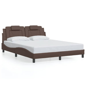 vidaXL Cadre de lit "Viana" sans matelas marron 160x200 cm similicuir