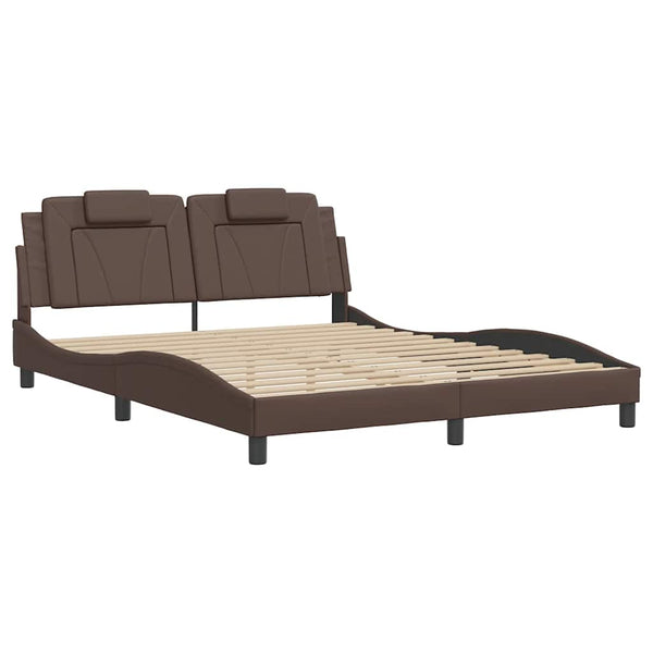 vidaXL Cadre de lit "Viana" sans matelas marron 160x200 cm similicuir