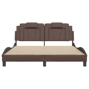vidaXL Cadre de lit "Viana" sans matelas marron 160x200 cm similicuir