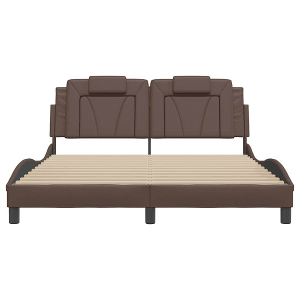 vidaXL Cadre de lit "Viana" sans matelas marron 160x200 cm similicuir