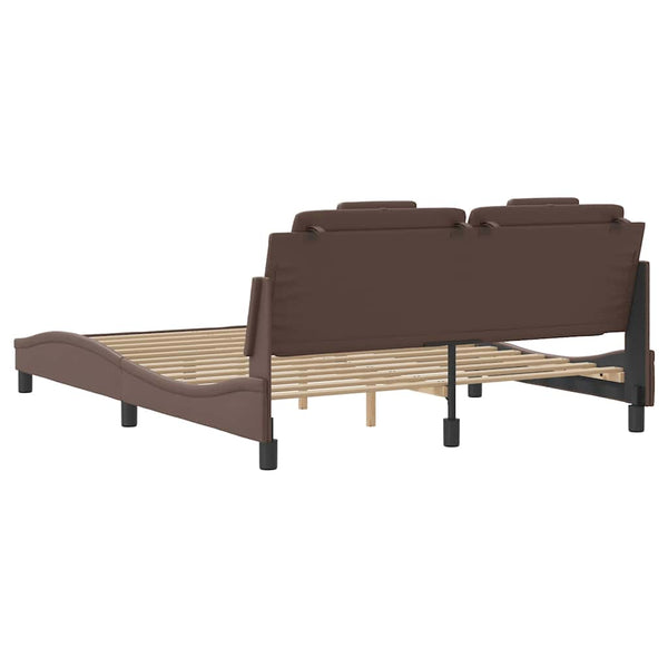 vidaXL Cadre de lit "Viana" sans matelas marron 160x200 cm similicuir