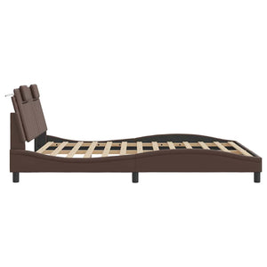 vidaXL Cadre de lit "Viana" sans matelas marron 160x200 cm similicuir