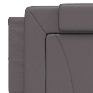 Bettgestell Viana 160x200 cm Grau Kunstleder