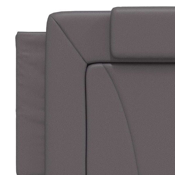 Bettgestell Viana 160x200 cm Grau Kunstleder