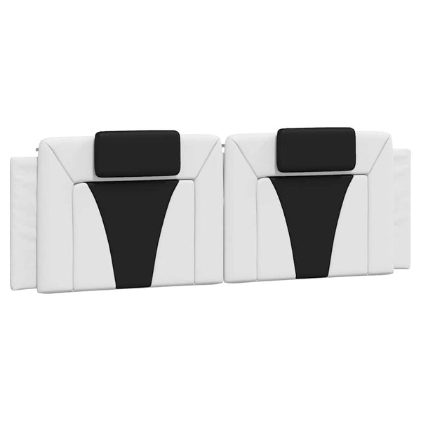 Bettgestell Viana 160x200 cm Kunstleder Weiß/Schwarz