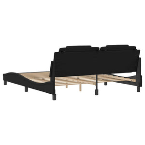 Bettgestell Viana 180x200 cm Kunstleder Schwarz