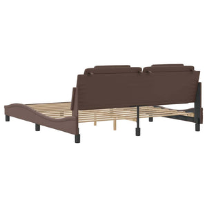Bettgestell Viana Braun 180x200 cm Kunstleder
