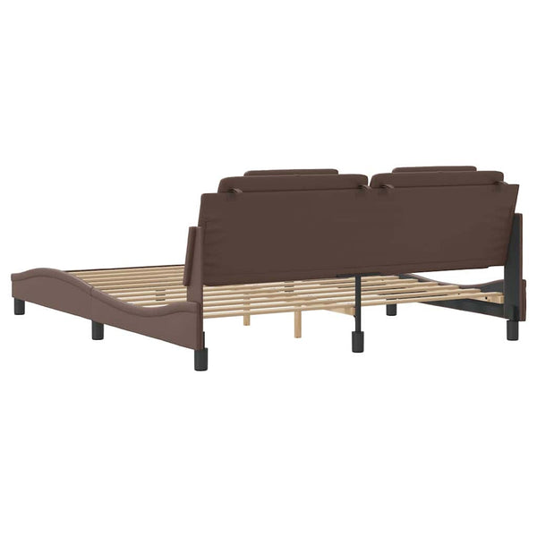 Bettgestell Viana Braun 180x200 cm Kunstleder