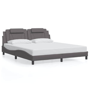 Bettgestell Viana Grau 180x200 cm Kunstleder