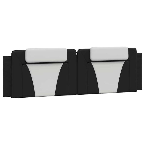 Bettgestell Viana 180x200 cm Kunstleder Schwarz/Weiß