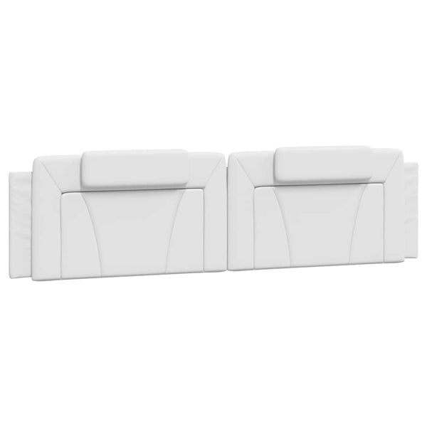 Bettgestell Viana Weiß 200x200 cm Kunstleder