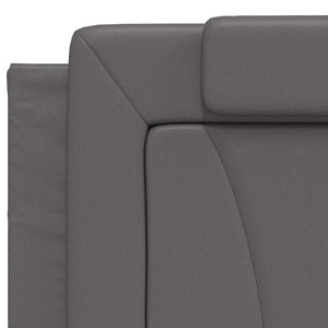 Bettgestell Viana Grau 200x200 cm Kunstleder