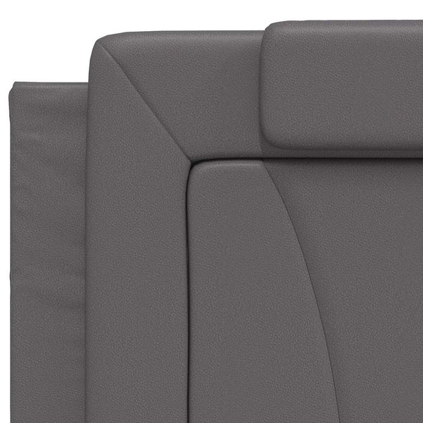 Bettgestell Viana Grau 200x200 cm Kunstleder