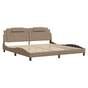 Bettgestell Viana Cappuccino-Braun 200x200 cm