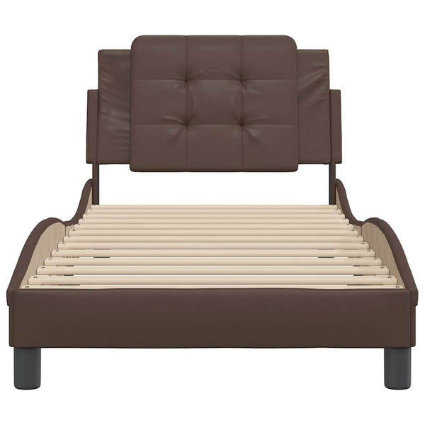 Bettgestell Braun 80x200 cm Kunstleder