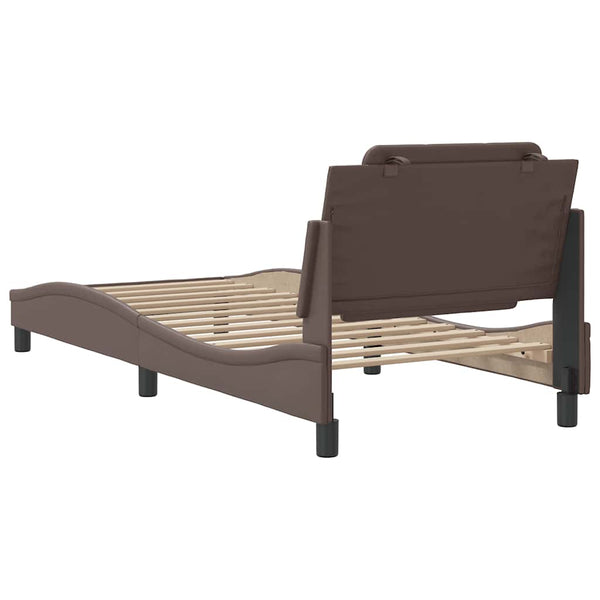 Bettgestell Braun 80x200 cm Kunstleder