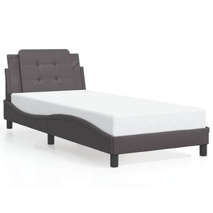 Bettgestell Grau 80x200 cm Kunstleder