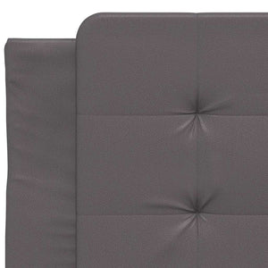 Bettgestell Grau 90x190 cm Kunstleder