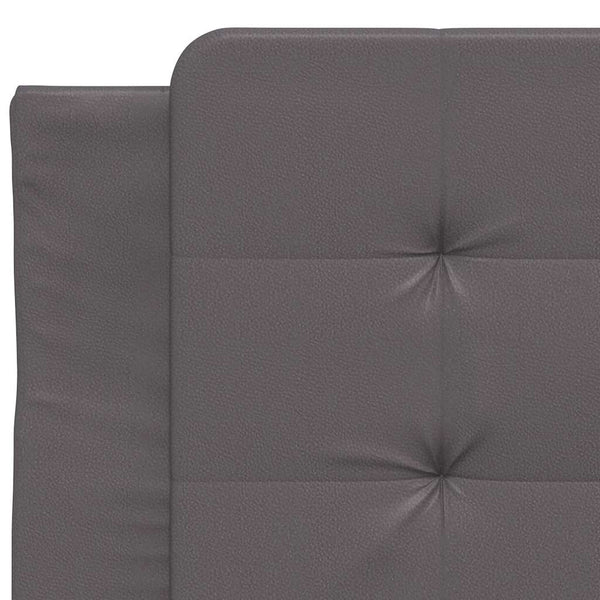 Bettgestell Grau 90x190 cm Kunstleder