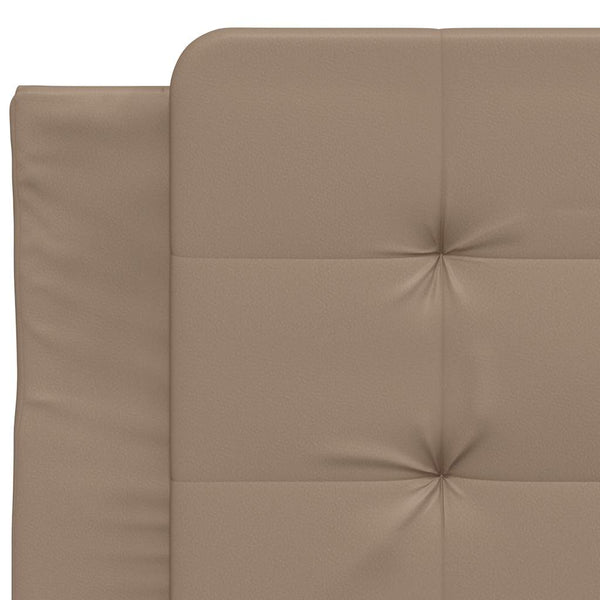 Bettgestell 90x190 cm Cappuccino-Braun Kunstleder
