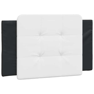 Bettgestell 90x190 cm Kunstleder Schwarz/Weiß
