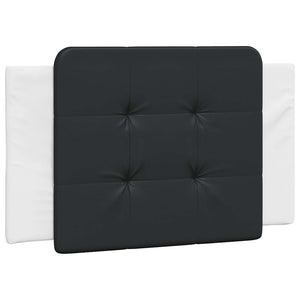 Bettgestell 90x190 cm Kunstleder Weiß/Schwarz