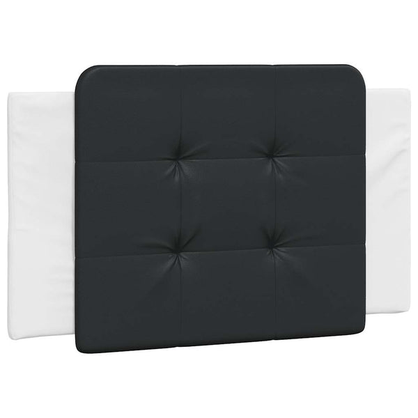 Bettgestell 90x190 cm Kunstleder Weiß/Schwarz