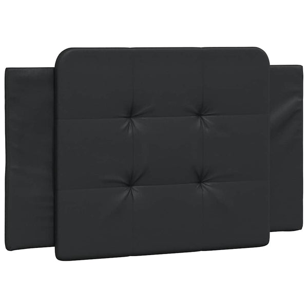 Schwarzes Kunstleder Bettgestell 90x200 cm