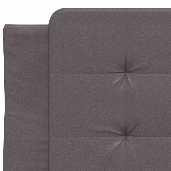 Bettgestell Grau 90x200 cm Kunstleder