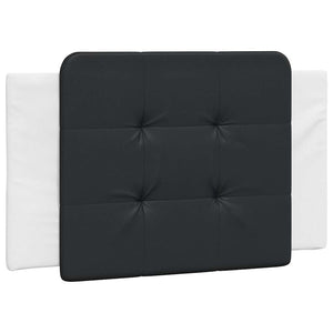 Bettgestell 90x200 cm Kunstleder Weiß/Schwarz