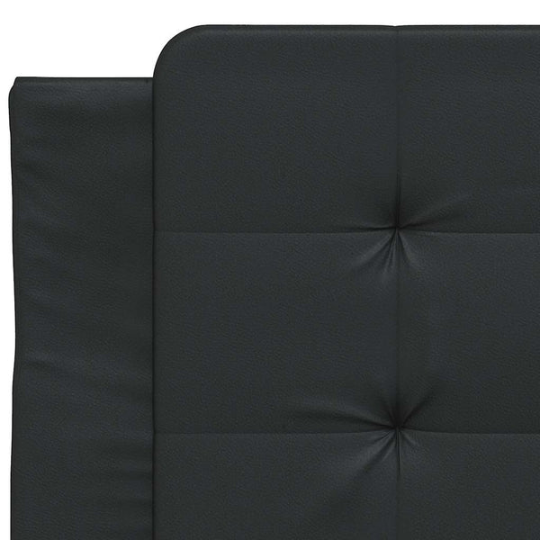 Bettgestell Schwarz 100x200 cm Kunstleder