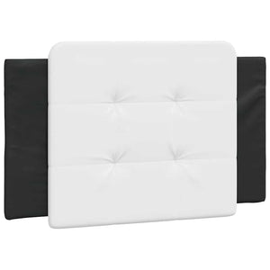 Bettgestell 100x200 cm Kunstleder Schwarz/Weiß