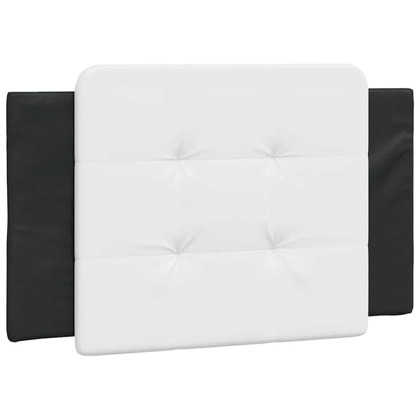 Bettgestell 100x200 cm Kunstleder Schwarz/Weiß