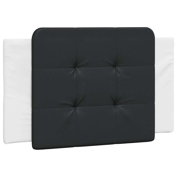 Bettgestell 100x200 cm Kunstleder Weiß/Schwarz